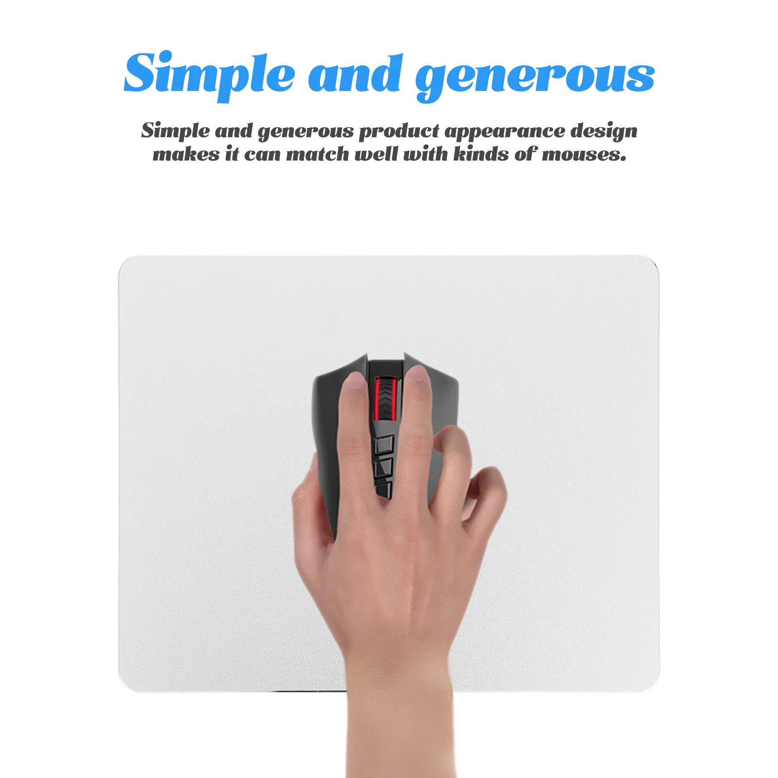 Aluminum Alloy Mouse Pad Simple Design Square Desk Desktop Office Large for Computer Mat Break-resistant
Aluminum Alloy Mouse Pad Simple Design Square Desk Desktop Office Large for Computer Mat Break-resistant