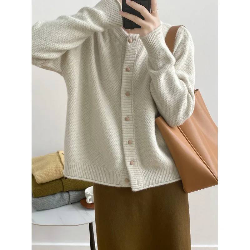 Простой японский женский вязаный свитер, пальто, весна-осень, круглый Ne Long Sve, свободная верхняя одежда, топ для похудения
Простой японский женский вязаный свитер, пальто, весна-осень, круглый Ne Long Sve, свободная верхняя одежда, топ для похудения