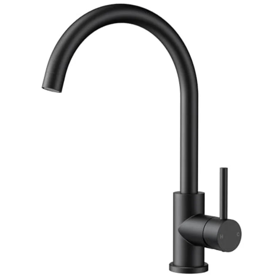 Black Kitchen Faucet, Commercial Modern Single Handle Faucet for Kitchen Sink, High Arc with Deck Plate for 1 or 3 Hole, Suitab
Black Kitchen Faucet, Commercial Modern Single Handle Faucet for Kitchen Sink, High Arc with Deck Plate for 1 or 3 Hole, Suitab