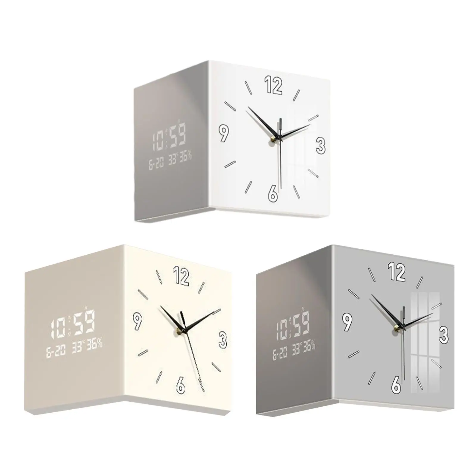 Double Sided Wall Clock Modern Metal Corner Clock for Bedroom Office Kitchen
Double Sided Wall Clock Modern Metal Corner Clock for Bedroom Office Kitchen
