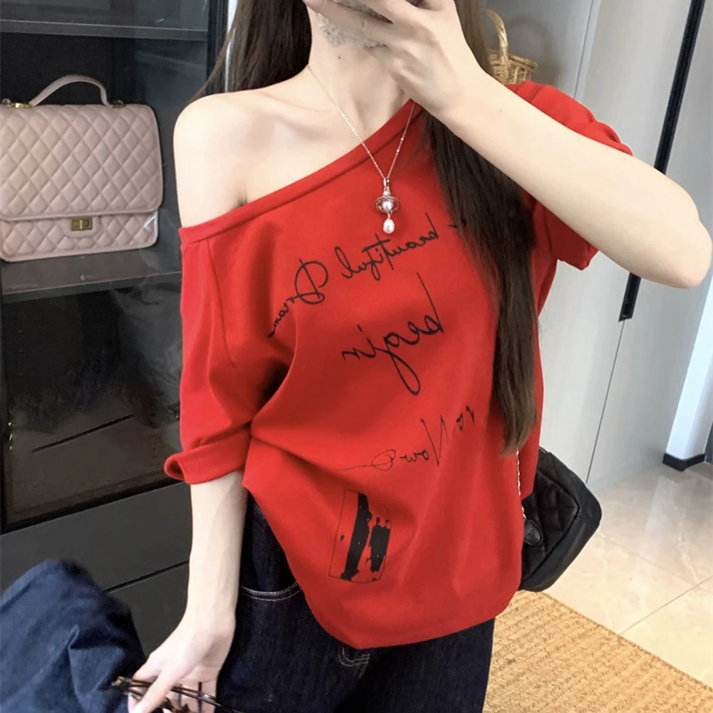 For Casual Outings Short-sleeved Top Letter Print Top Daily Fashion XL Black Casual Wear Daily Use Hot Girl Look
For Casual Outings Short-sleeved Top Letter Print Top Daily Fashion XL Black Casual Wear Daily Use Hot Girl Look
