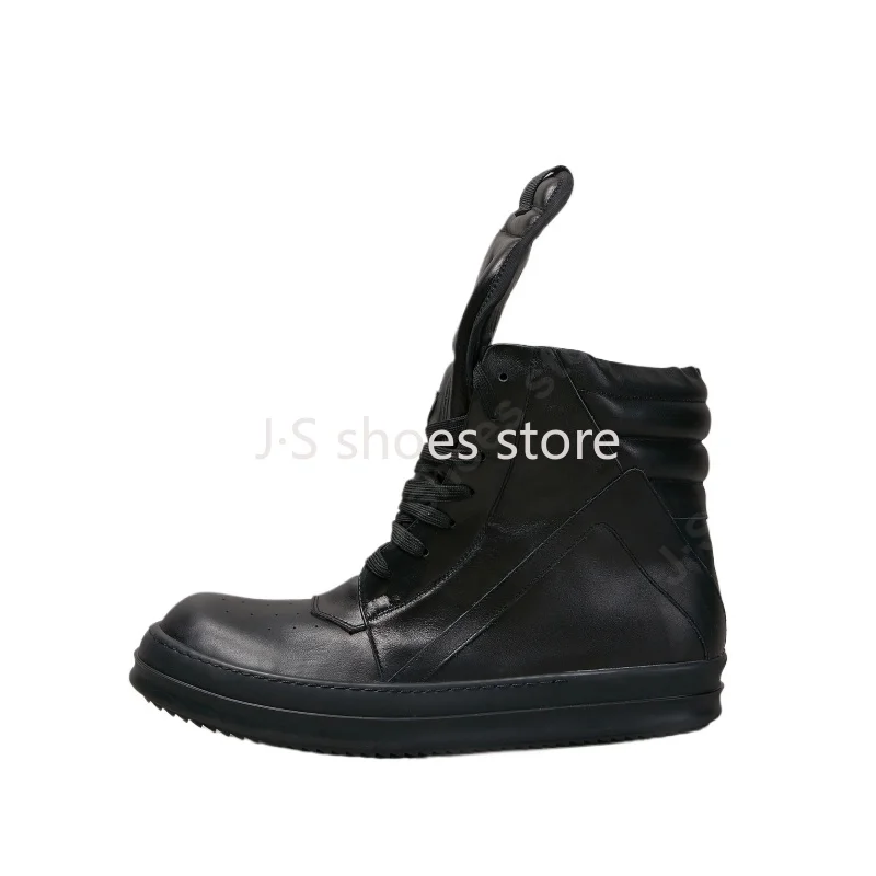 Ricks Genious Full Black Leather High Top Shoe Geobasket Quality Men Sneaker Zipper Women Casual Shoes Owens Design Ankle Boots
Ricks Genious Full Black Leather High Top Shoe Geobasket Quality Men Sneaker Zipper Women Casual Shoes Owens Design Ankle Boots