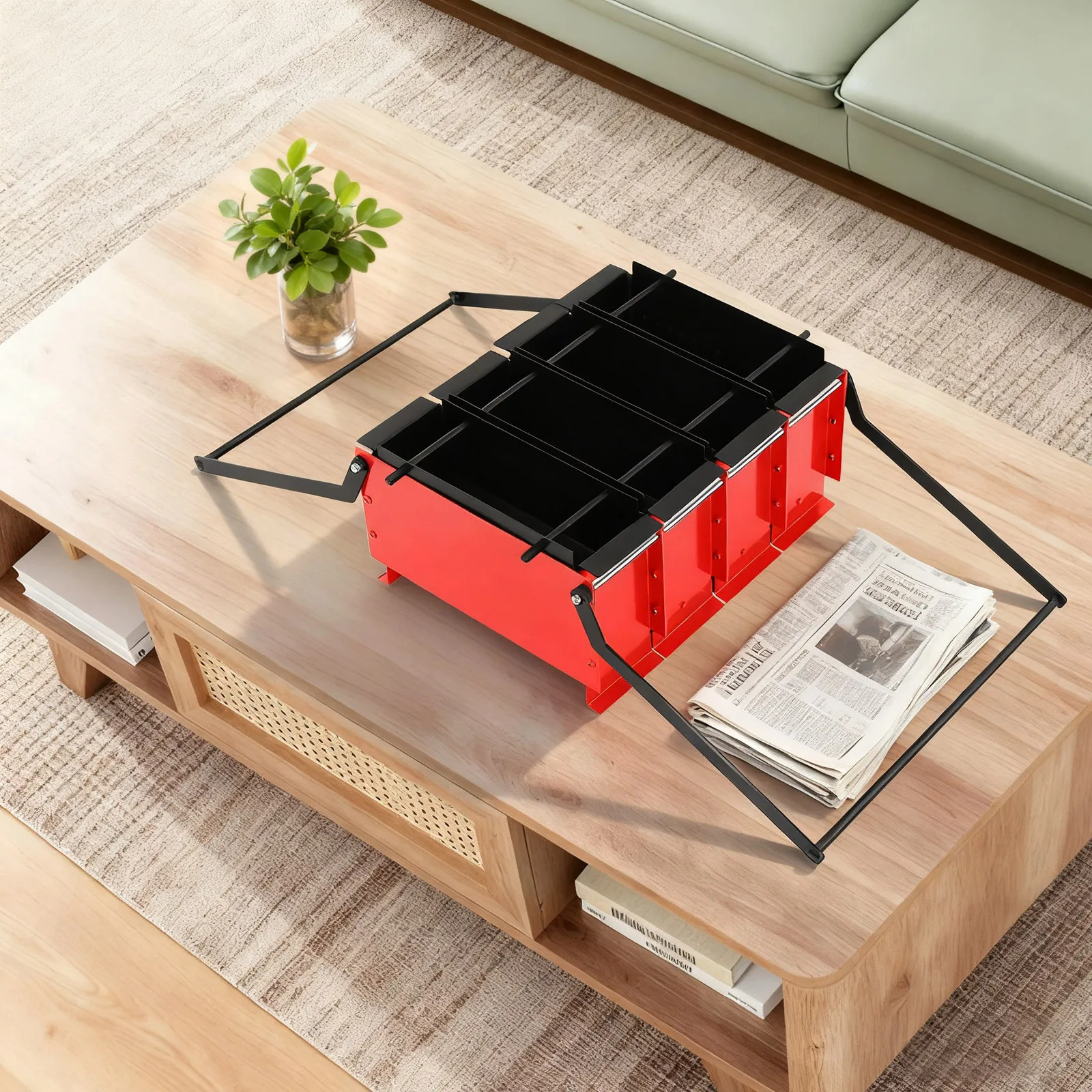 4 Grid Manual Paper Brick Press Machine Carbon Steel Waste Paper Log Coal Charcoal Briquette Maker Freestanding Recycling Fuel Making Tool
4 Grid Manual Paper Brick Press Machine Carbon Steel Waste Paper Log Coal Charcoal Briquette Maker Freestanding Recycling Fuel Making Tool