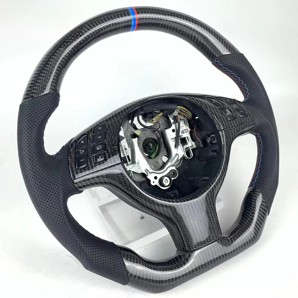 E46 E53 M3 Car Steering Wheel Custom Perforated Leather Carbon Fiber Steering Wheel
E46 E53 M3 Car Steering Wheel Custom Perforated Leather Carbon Fiber Steering Wheel