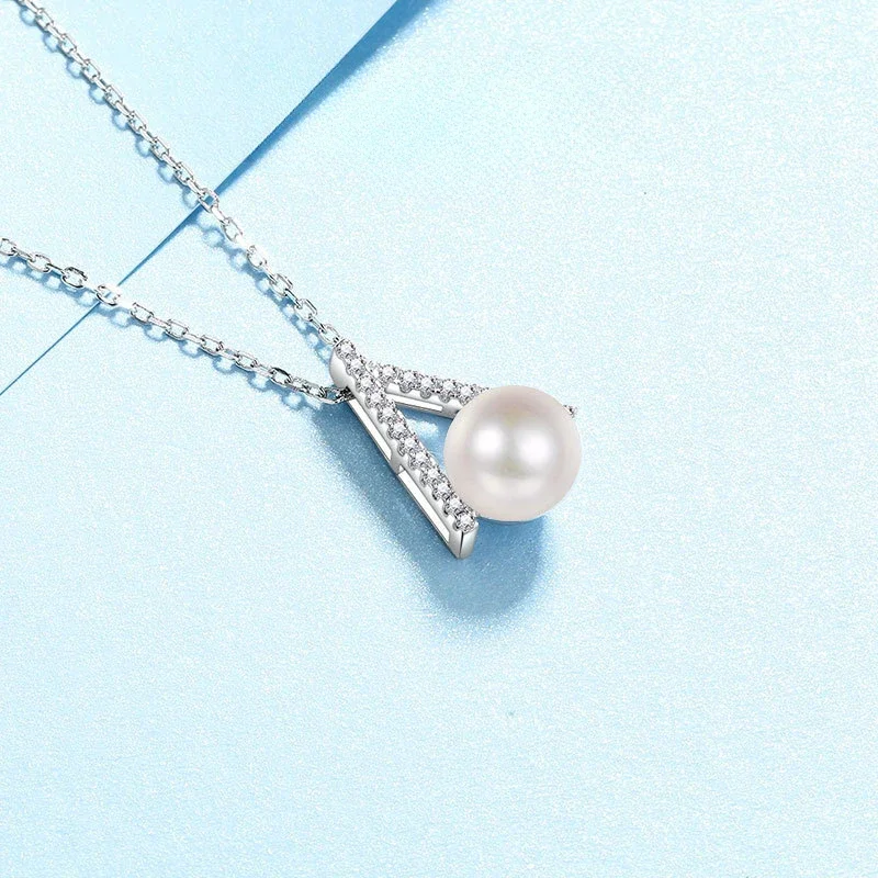 Классическое однотонное платиновое ожерелье PT950 с обратным V 0,11 карата из настоящего муассанита для женщин, свадебный кулон с жемчугом 8 мм, натуральная пресноводная вода
Классическое однотонное платиновое ожерелье PT950 с обратным V 0,11 карата из настоящего муассанита для женщин, свадебный кулон с жемчугом 8 мм, натуральная пресноводная вода