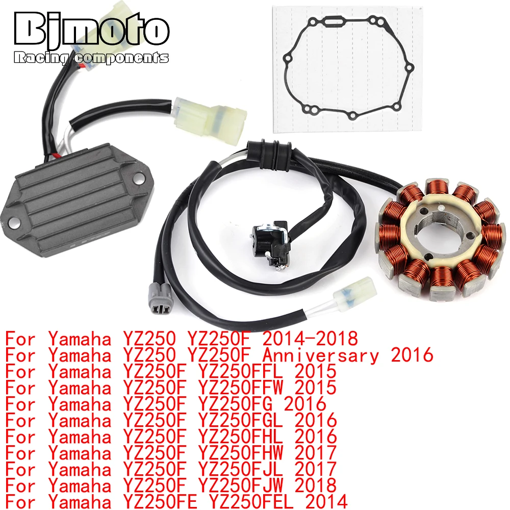 YZ 250 F YZ250F 2018 Engine Stator Coil+Voltage Regulator rectifier For Yamaha YZ250 YZ250F Anniversary 2014-2017 With Gasket
YZ 250 F YZ250F 2018 Engine Stator Coil+Voltage Regulator rectifier For Yamaha YZ250 YZ250F Anniversary 2014-2017 With Gasket