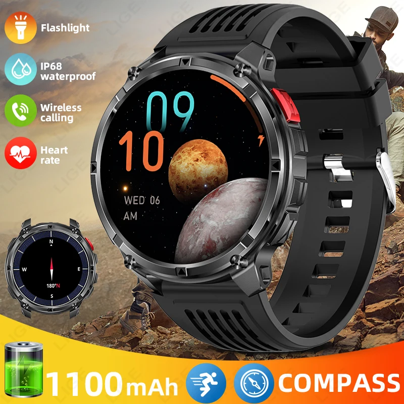 LIGE 1100 мАч Смарт-часы с большой батареей 2025 Новый спортивный трекер Компас IP68 Водонепроницаемый Bluetooth Вызов Военные GPS Смарт-часы Мужчины
LIGE 1100 мАч Смарт-часы с большой батареей 2025 Новый спортивный трекер Компас IP68 Водонепроницаемый Bluetooth Вызов Военные GPS Смарт-часы Мужчины
