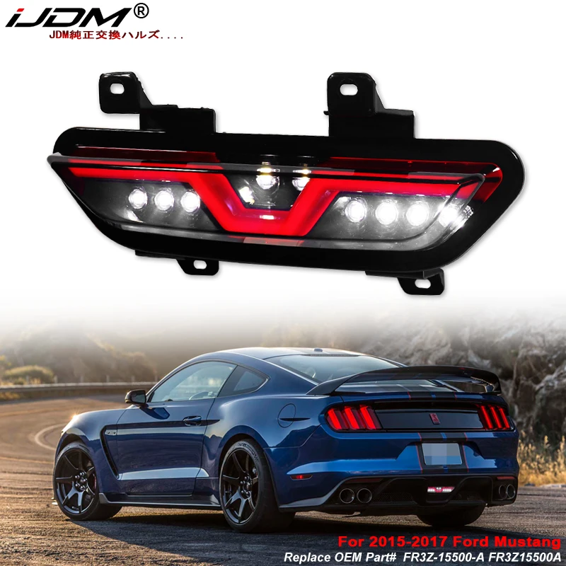 iJDM 3-In-1 full LED Tail Light Assembly For 2015-2017 Ford Mustang Functions as Reverse Light & F1 style strobe Rear Fog Light
iJDM 3-In-1 full LED Tail Light Assembly For 2015-2017 Ford Mustang Functions as Reverse Light & F1 style strobe Rear Fog Light