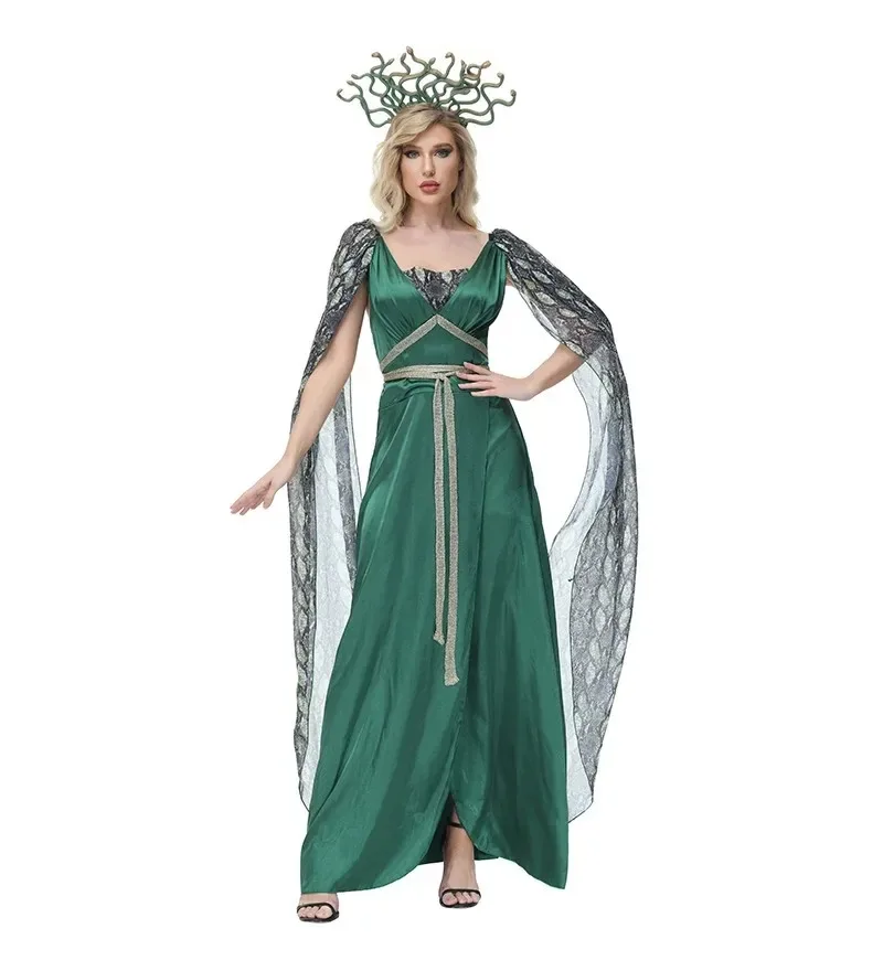 Medusa Goddess Green Dress Cosplay Women Costume Female Headgear Skirts Dance Party Perfemence Clothing Halloween Carnival Suits
Medusa Goddess Green Dress Cosplay Women Costume Female Headgear Skirts Dance Party Perfemence Clothing Halloween Carnival Suits