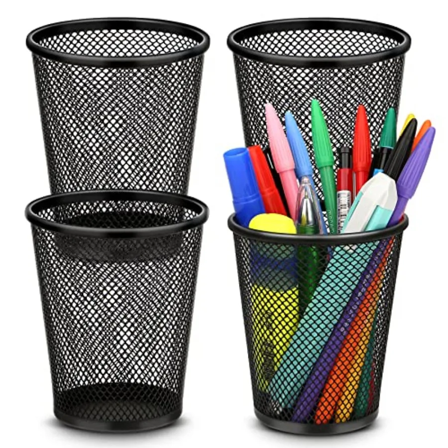 Pen Holder for Desk, Pencil Holder for Desk, 4 Pack Pencil Cup for Pen, Mesh Metal Pen Organizer, Desk Pen Holder
Pen Holder for Desk, Pencil Holder for Desk, 4 Pack Pencil Cup for Pen, Mesh Metal Pen Organizer, Desk Pen Holder