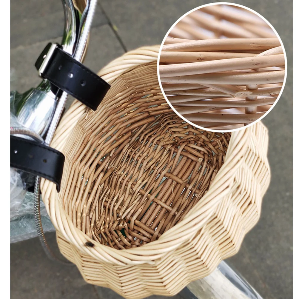 1 pc Natural Willow Front Basket For Bicycle Large Capacity Wicker Storage Rattan Fish Style Holder Wood Color Bike Rack 
1 pc Natural Willow Front Basket For Bicycle Large Capacity Wicker Storage Rattan Fish Style Holder Wood Color Bike Rack