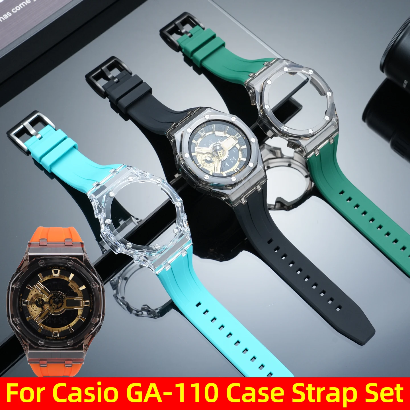 GA-110 Transparent Case & Silicone Strap Mod Kit For Casio G-Shock GA110 GA100 GA120 Replacement Acrylic Bezel rubber Watch Band
GA-110 Transparent Case & Silicone Strap Mod Kit For Casio G-Shock GA110 GA100 GA120 Replacement Acrylic Bezel rubber Watch Band