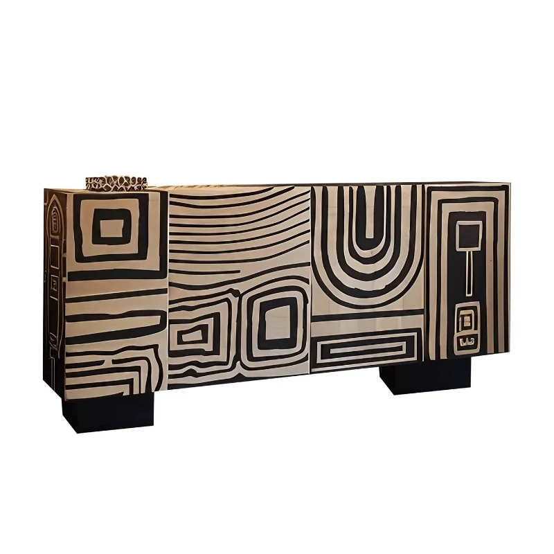 Italian light luxury art side cabinet solid wood hand-painted pattern locker designer villa against the wall
Italian light luxury art side cabinet solid wood hand-painted pattern locker designer villa against the wall