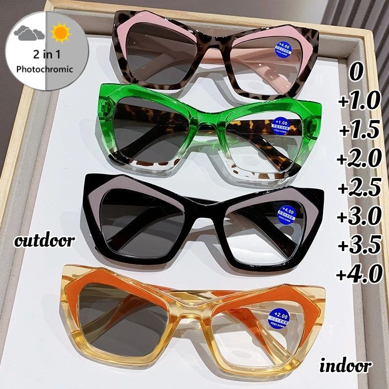 Женские новые модные фотохромные очки для чтения унисекс, новый стиль, персонализированные модные очки для чтения с блокировкой синего света + 4,0
Женские новые модные фотохромные очки для чтения унисекс, новый стиль, персонализированные модные очки для чтения с блокировкой синего света + 4,0