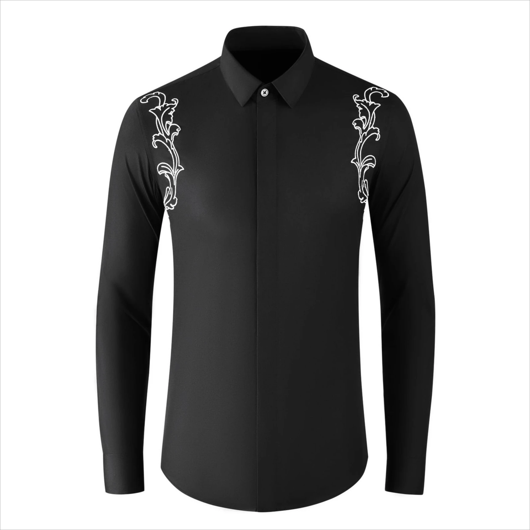 Autumn Luxury Royal Embroidered Shirt for Men Fashion Long Sleeve Slim Casual Business Dress Shirts Social Party Banquet Tuxedo
Autumn Luxury Royal Embroidered Shirt for Men Fashion Long Sleeve Slim Casual Business Dress Shirts Social Party Banquet Tuxedo