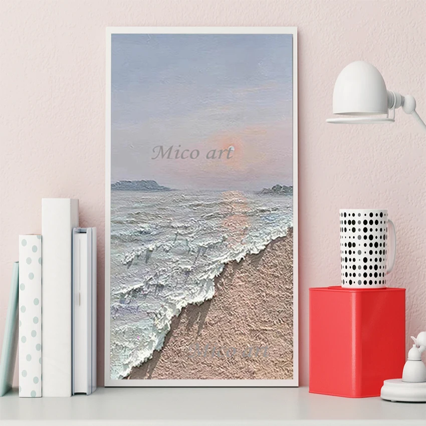 Palette Knife Scenery Oil Painting Modern Wall Art Beach Hand Drawing Unframed Acrylic Texture Sea Wave Abstract Canvas Picture
Palette Knife Scenery Oil Painting Modern Wall Art Beach Hand Drawing Unframed Acrylic Texture Sea Wave Abstract Canvas Picture
