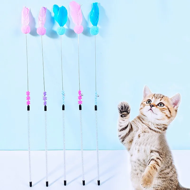 Cat Toys Feather Interactive Cat Toy Long Handle Toys for Cats Teasing Stick Steel Wire Cats Toy Wool Ball Sticks Pet Supplies
Cat Toys Feather Interactive Cat Toy Long Handle Toys for Cats Teasing Stick Steel Wire Cats Toy Wool Ball Sticks Pet Supplies