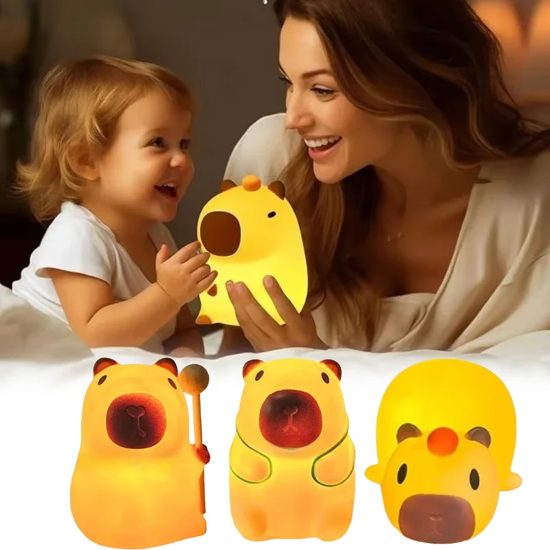 Cute Pet Capybara Night Light Cartoon Bedside Bedside Bedroom Light Cute Dimming Sleep Dimming Sleep Cute LED Bedroom
Cute Pet Capybara Night Light Cartoon Bedside Bedside Bedroom Light Cute Dimming Sleep Dimming Sleep Cute LED Bedroom
