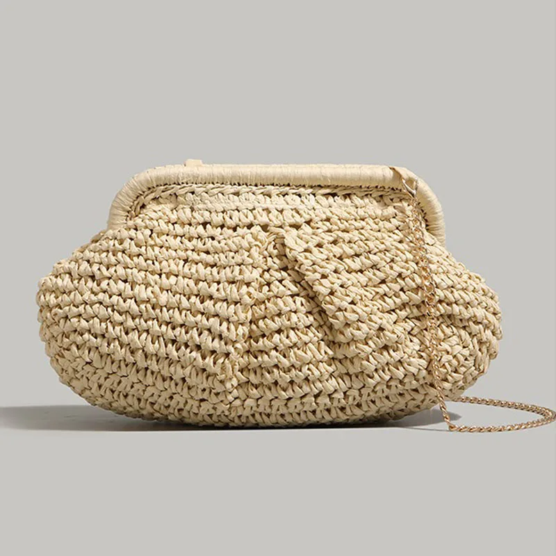 Straw Clutch Purse for Women Cloud Dumpling Pouch Straw Crossbody Shoulder Handbag Summer Beach Woven Bag
Straw Clutch Purse for Women Cloud Dumpling Pouch Straw Crossbody Shoulder Handbag Summer Beach Woven Bag