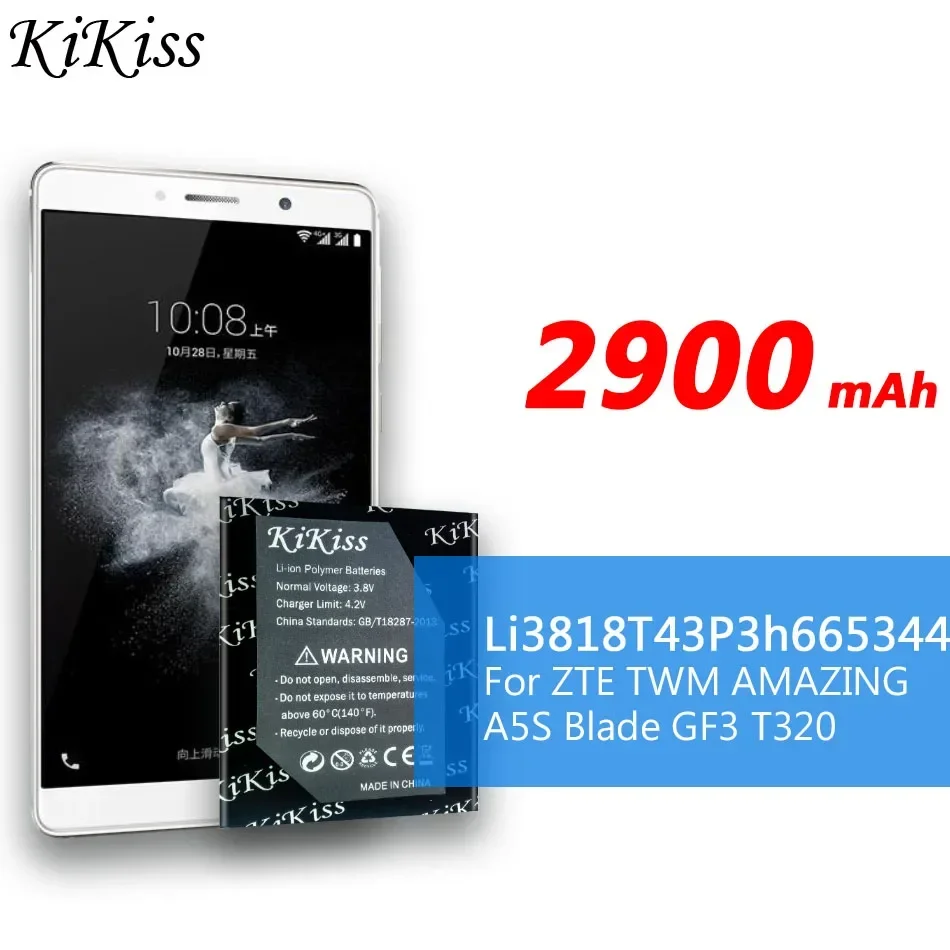 Сменный аккумулятор емкостью 2900 мАч для ZTE TWM AMAZING A5S Blade GF3 T320, Li3818T43P3h 665344
Сменный аккумулятор емкостью 2900 мАч для ZTE TWM AMAZING A5S Blade GF3 T320, Li3818T43P3h 665344