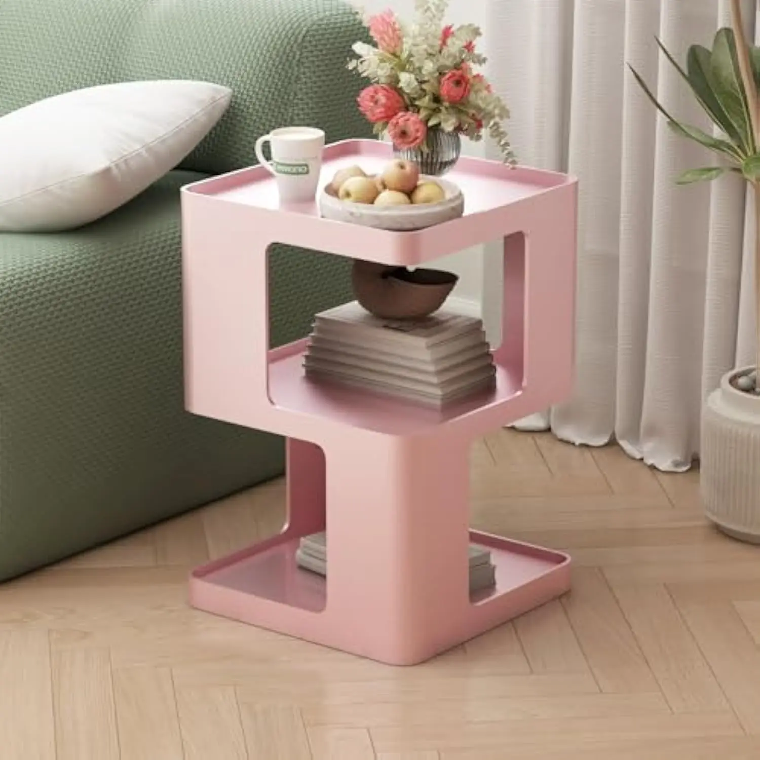 Metal Small Nightstands, Modern Side Table with 3 Tiers Storage, Pink End Table for Couch, Living Room Bedroom, Bedside Tables
Metal Small Nightstands, Modern Side Table with 3 Tiers Storage, Pink End Table for Couch, Living Room Bedroom, Bedside Tables