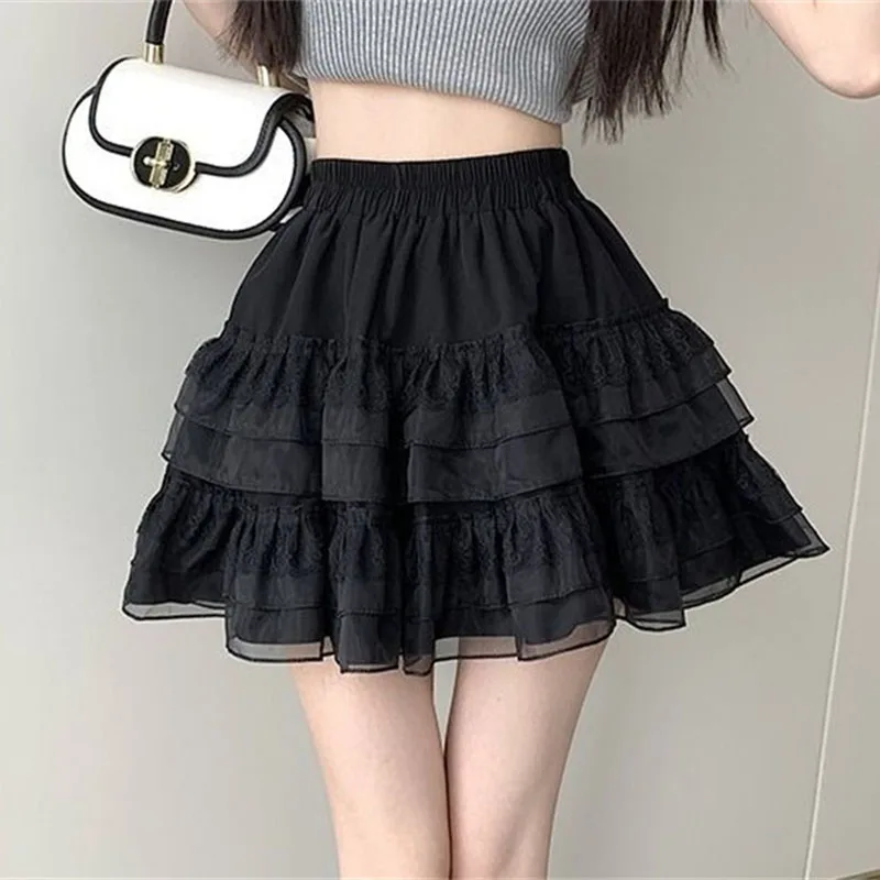Elastic Gothic Lace Tutu Skirt 2025 Women Black Mesh Detail Petticoat Sexy Mini Tulle Skirts Party Club Wear Dancer
Elastic Gothic Lace Tutu Skirt 2025 Women Black Mesh Detail Petticoat Sexy Mini Tulle Skirts Party Club Wear Dancer