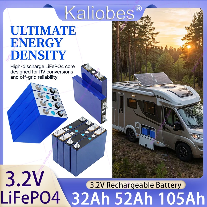 3.2V 32Ah 52Ah 105Ah battery pack LiFePO4 phosphate 105000mAh for 4S 12V 24V Motorcycle Car motor batteries modification Stud
3.2V 32Ah 52Ah 105Ah battery pack LiFePO4 phosphate 105000mAh for 4S 12V 24V Motorcycle Car motor batteries modification Stud