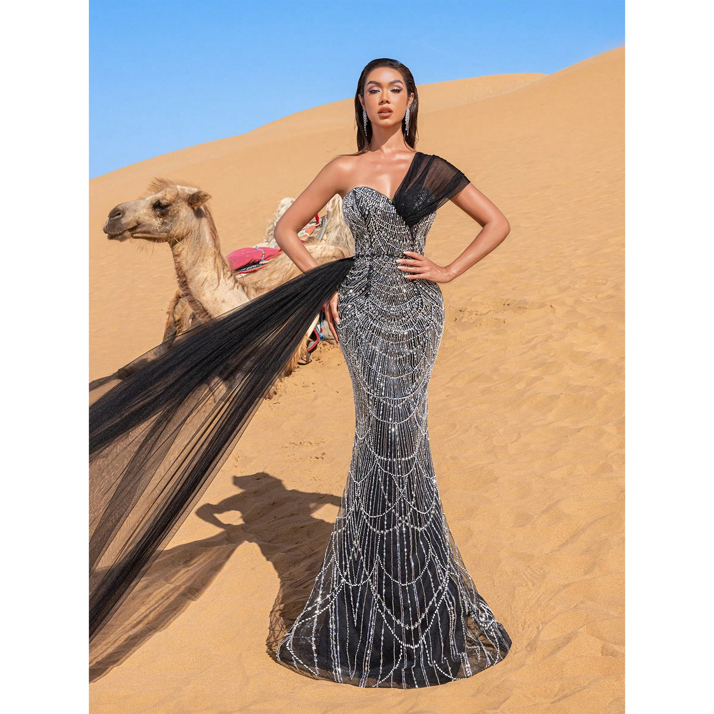 Haute Glamour Luxury One-Shoulder Tulle Overlay Beaded Gowns Formal Dresses & Evening Gowns
Haute Glamour Luxury One-Shoulder Tulle Overlay Beaded Gowns Formal Dresses & Evening Gowns