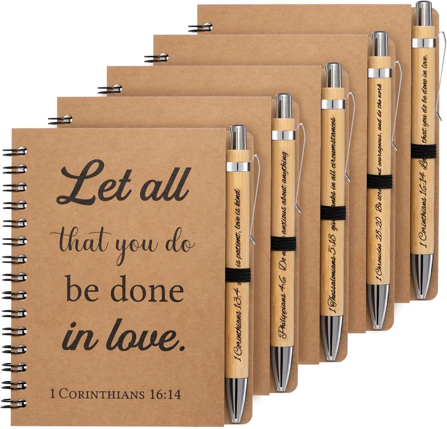 Christian Gifts: 5 Spiral Notebooks & Pens Set, Prayer Journal for Women & Men, Bible Study Supplies, Small Notepad 4.33x5.43 inch
Christian Gifts: 5 Spiral Notebooks & Pens Set, Prayer Journal for Women & Men, Bible Study Supplies, Small Notepad 4.33x5.43 inch