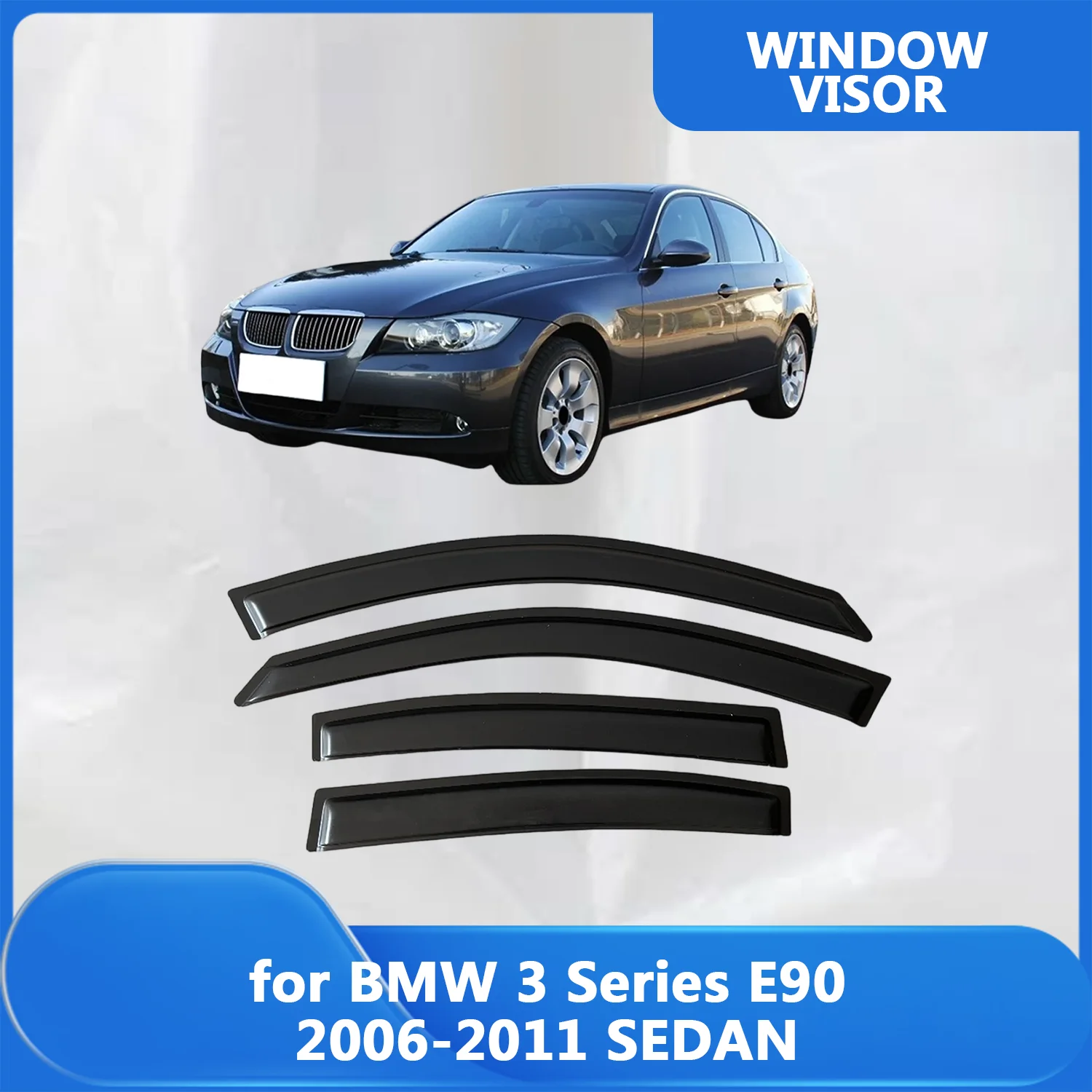 Window Visor for BMW 3 Series E90 2006 2007 2008 2009 2010 2011 Sedan Weathershied Door Visor Wind Sun Rain Guards Side Window
Window Visor for BMW 3 Series E90 2006 2007 2008 2009 2010 2011 Sedan Weathershied Door Visor Wind Sun Rain Guards Side Window