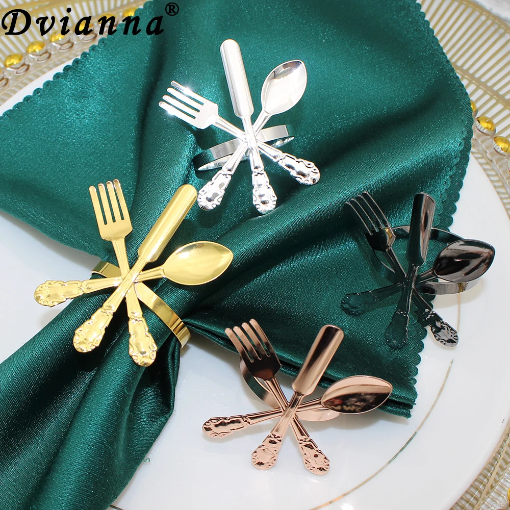 Dvianna 6Pcs Metal Knife and Fork Spoon Napkin Rings Holder for Christmas Thanksgiving Party Wedding Table Decoration HWM23
Dvianna 6Pcs Metal Knife and Fork Spoon Napkin Rings Holder for Christmas Thanksgiving Party Wedding Table Decoration HWM23