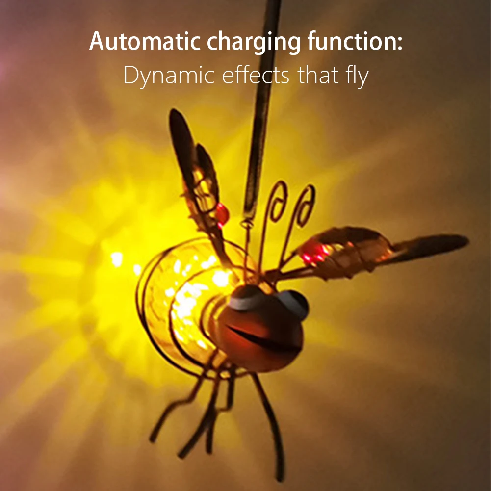 Solar Powered Bug Fairy Lights Metal Hanging Flying Insects Lamp Garden Bug Light Ornament for Outside Backyard Balcony Porch
Solar Powered Bug Fairy Lights Metal Hanging Flying Insects Lamp Garden Bug Light Ornament for Outside Backyard Balcony Porch
