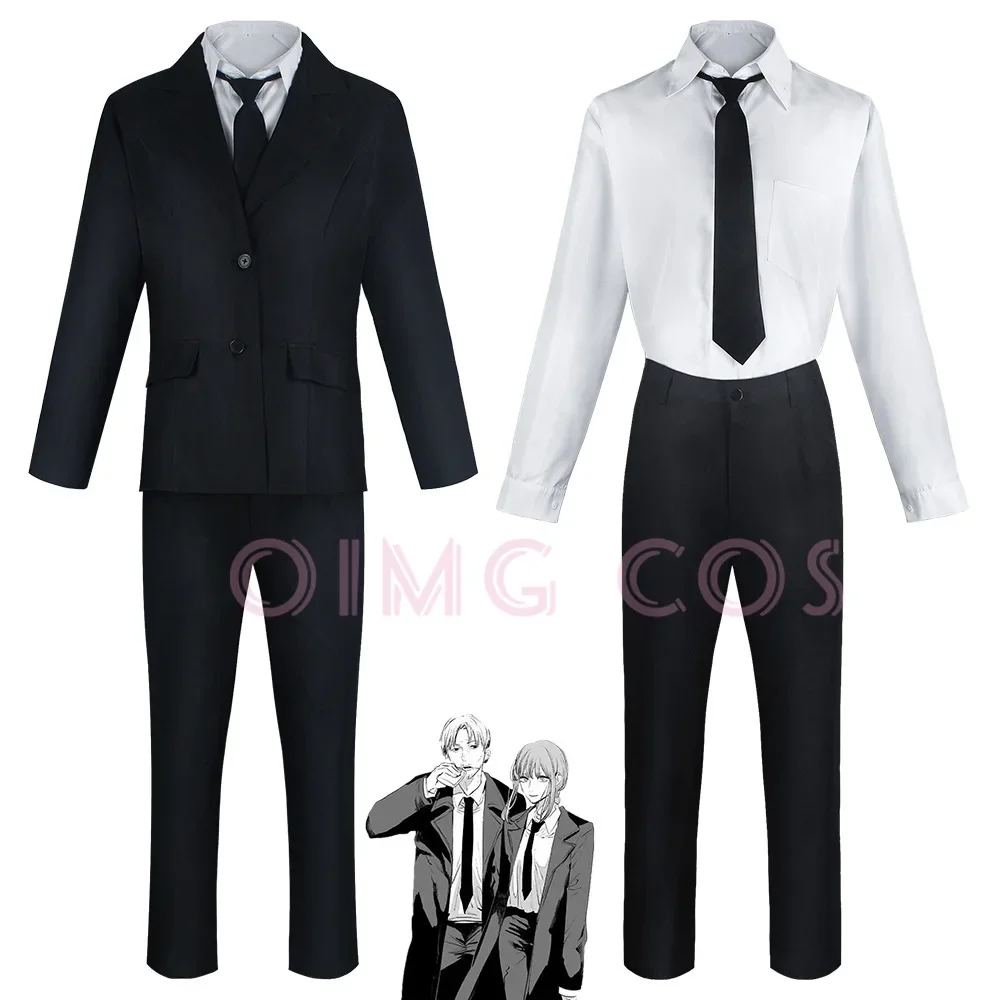 Demon Hunter Cosplay Costume Chainsaw Man Outfits Blue Suit Shirt Tie Short Neck Ring Women Anime Uniform Halloween
Demon Hunter Cosplay Costume Chainsaw Man Outfits Blue Suit Shirt Tie Short Neck Ring Women Anime Uniform Halloween