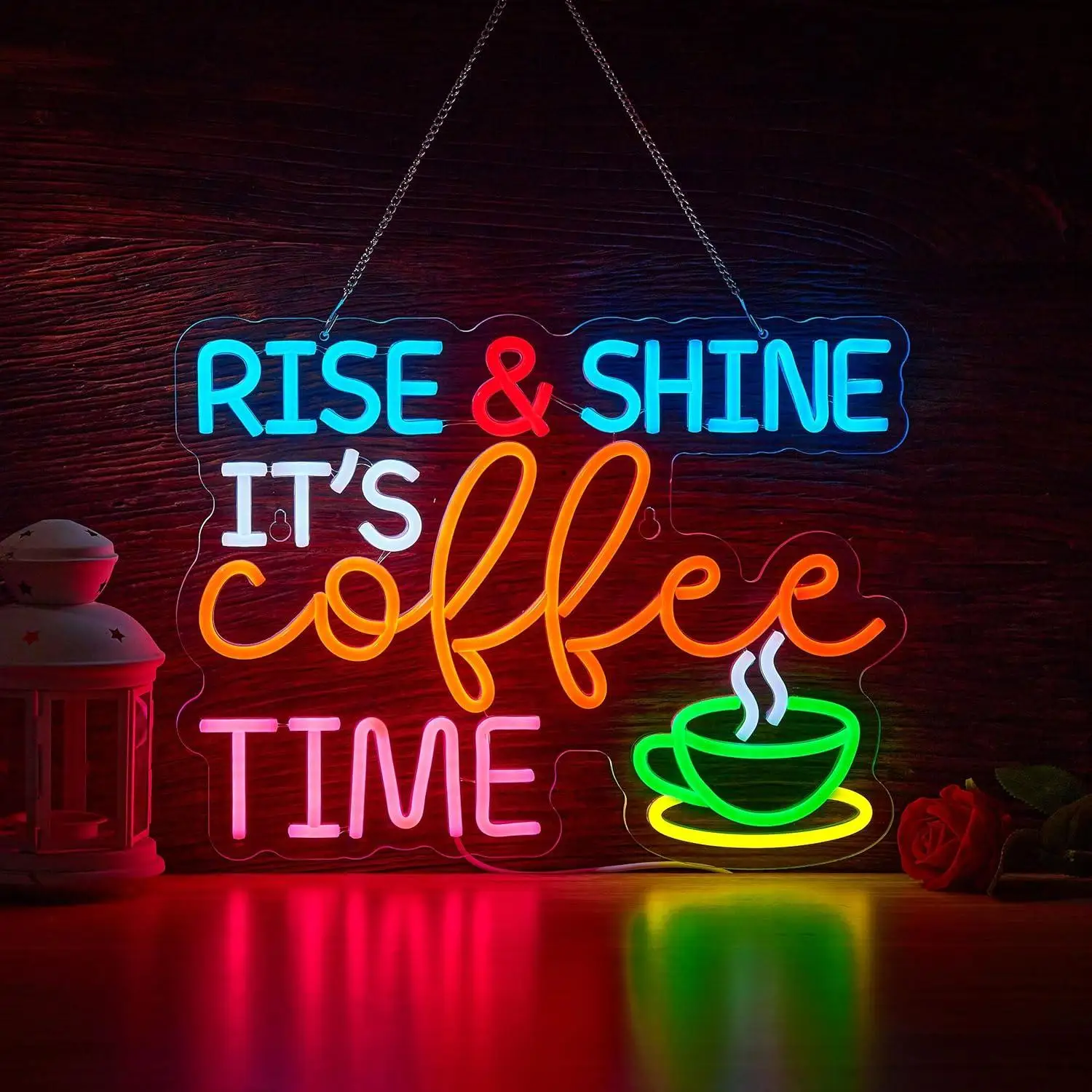 Rise & Shine Coffee Neon Sign USB Dimmable LED Neon Lights for Coffee Shop Kitchen Home Cafe Bar Inspirational Art Decor Gifts
Rise & Shine Coffee Neon Sign USB Dimmable LED Neon Lights for Coffee Shop Kitchen Home Cafe Bar Inspirational Art Decor Gifts