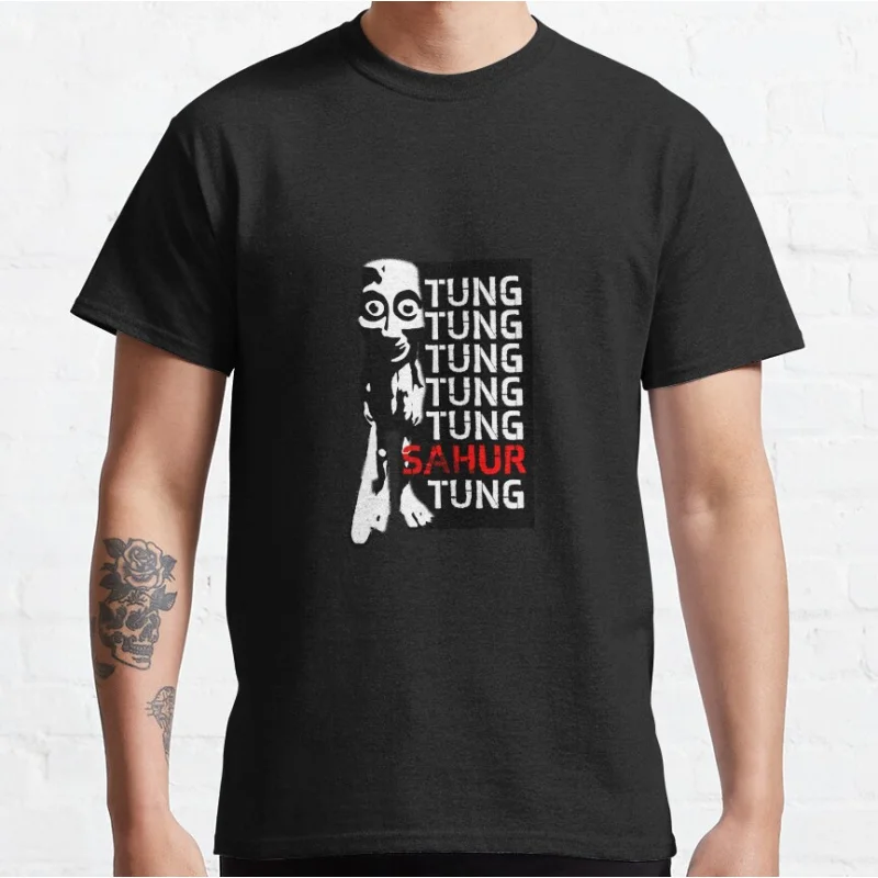 Tung Tung Tung Sahr Italian brainrot funny meme T-shirt for men large size adult tops S-6xl mens clothing
Tung Tung Tung Sahr Italian brainrot funny meme T-shirt for men large size adult tops S-6xl mens clothing