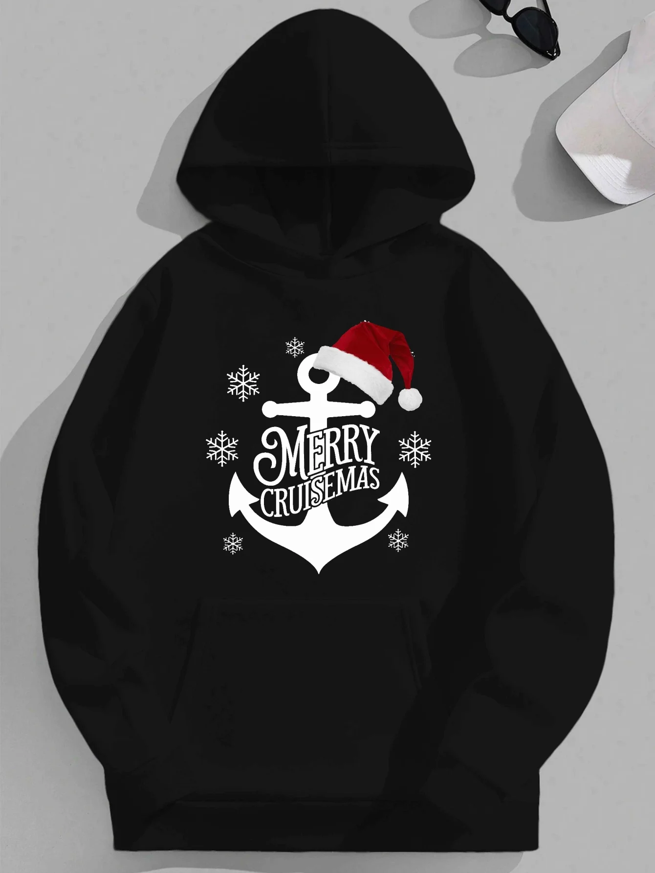 One men's casual polyester jacket with Christmas anchor snowflake print, knitted sweater, loose-fitting stylish hoodie
One men's casual polyester jacket with Christmas anchor snowflake print, knitted sweater, loose-fitting stylish hoodie