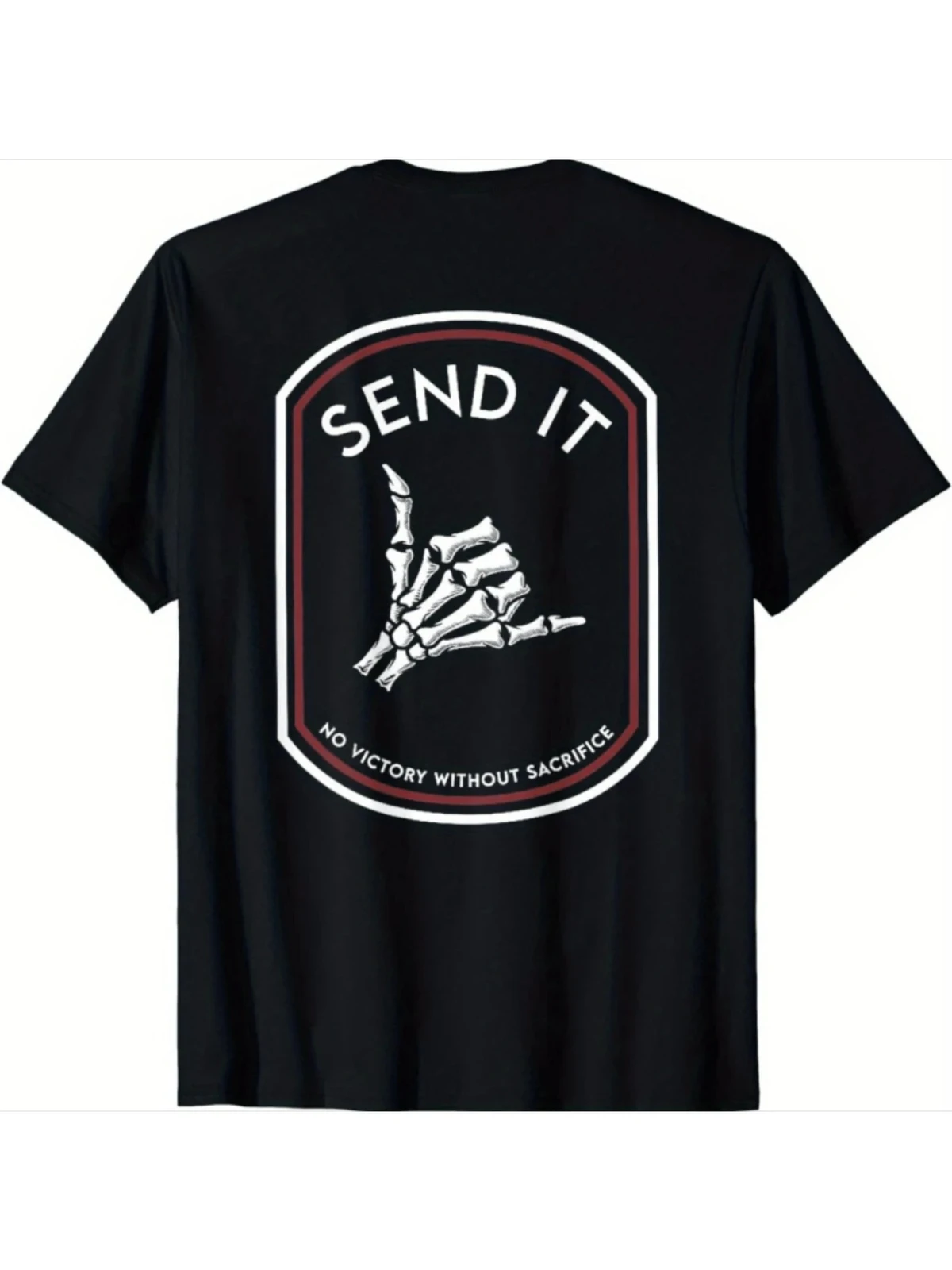 Men's 'No Victory Without Sacrifice' Graphic T-Shirt - Casual Black Cotton Tee
Men's 'No Victory Without Sacrifice' Graphic T-Shirt - Casual Black Cotton Tee