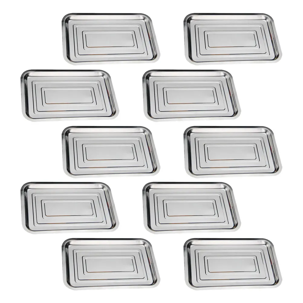 10pcs Stainless Steel Grilled Fish Plate Rectangular Tray Baking Dinner Dishes Large BBQ Snack Home Plates Flat Bottom
10pcs Stainless Steel Grilled Fish Plate Rectangular Tray Baking Dinner Dishes Large BBQ Snack Home Plates Flat Bottom