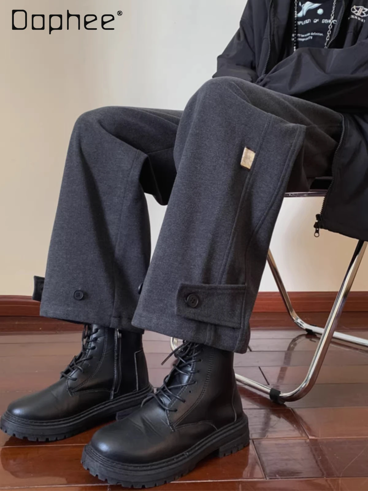 Spring and Autumn Commuter Style Men's Slim Fit Casual Dark Gray Woolen Pants Japanese Retro Loose Black Straight Long Pants
Spring and Autumn Commuter Style Men's Slim Fit Casual Dark Gray Woolen Pants Japanese Retro Loose Black Straight Long Pants