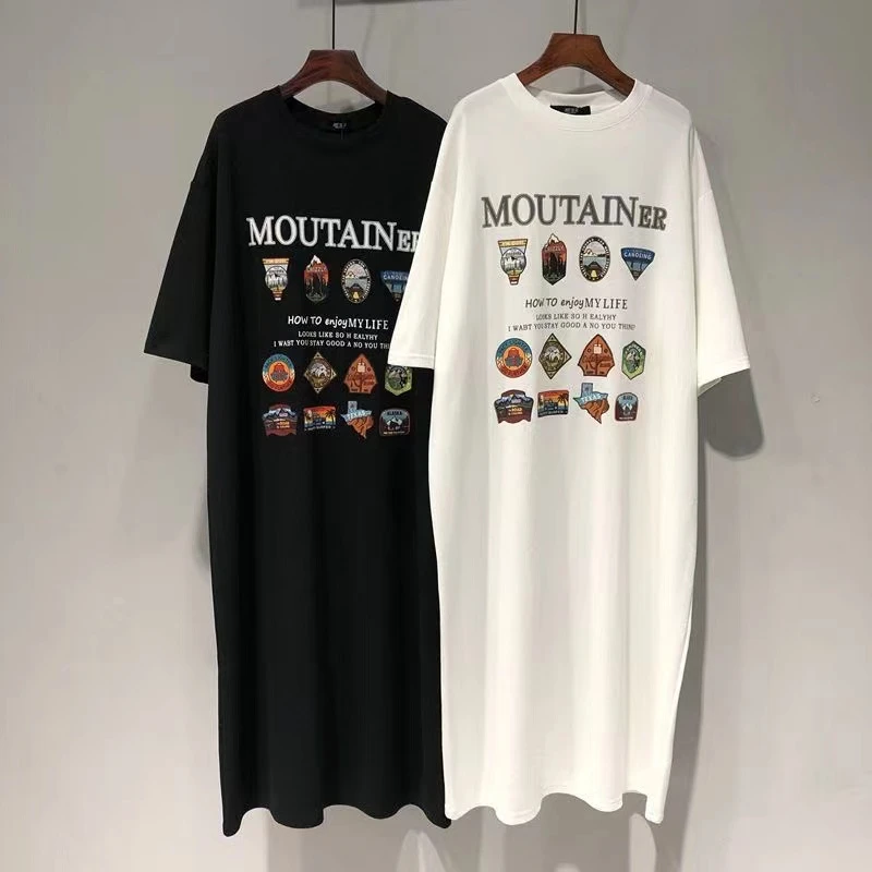 Loose Large Size Cartoon Print T-Shirt Dress Women's Lazy Style Dress Can Be Worn outside Home Comfortable Mid-Length Skirt
Loose Large Size Cartoon Print T-Shirt Dress Women's Lazy Style Dress Can Be Worn outside Home Comfortable Mid-Length Skirt