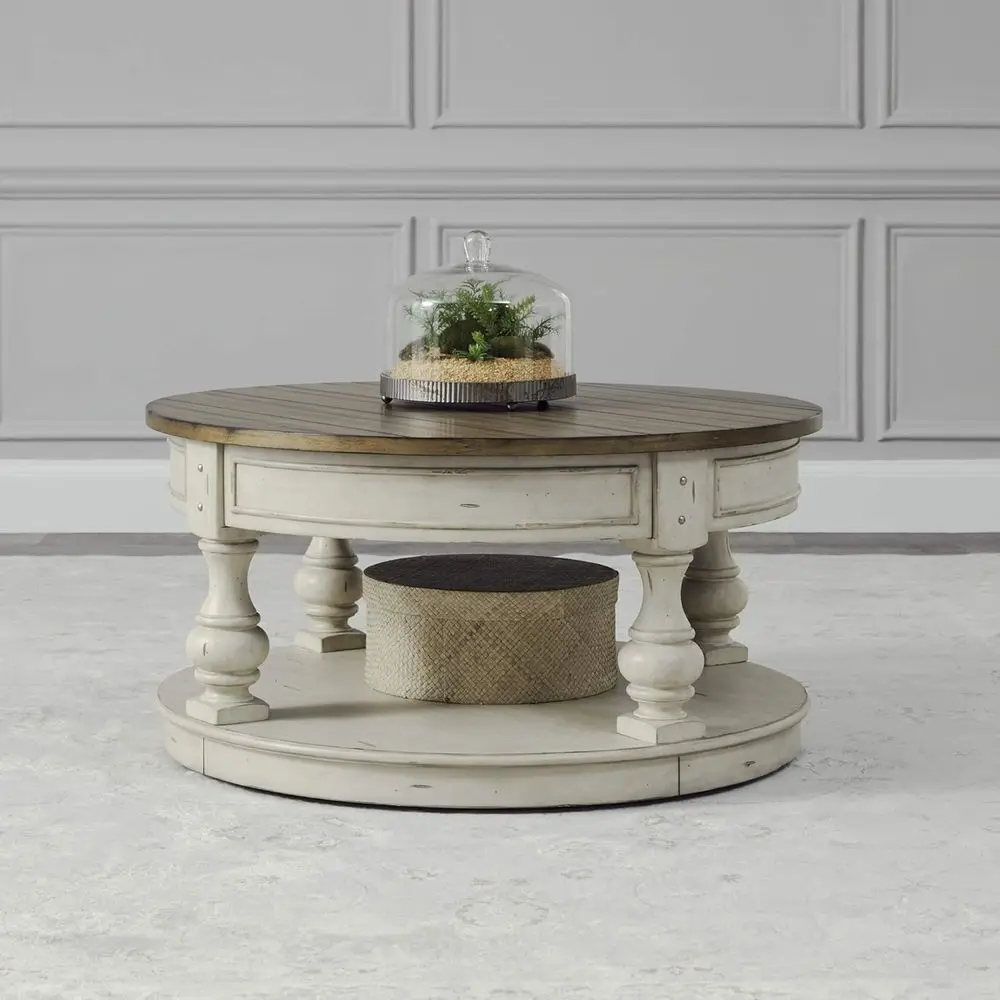 Round White Cocktail Table, 38 W x 38 D x 20 H
Round White Cocktail Table, 38 W x 38 D x 20 H