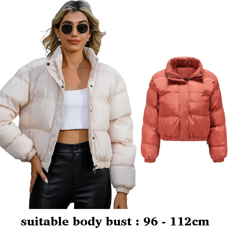 high quality women short jacket long sleeve quilted cotton padding snap button casual autumn winter 2025 clothing red pink brown
high quality women short jacket long sleeve quilted cotton padding snap button casual autumn winter 2025 clothing red pink brown
