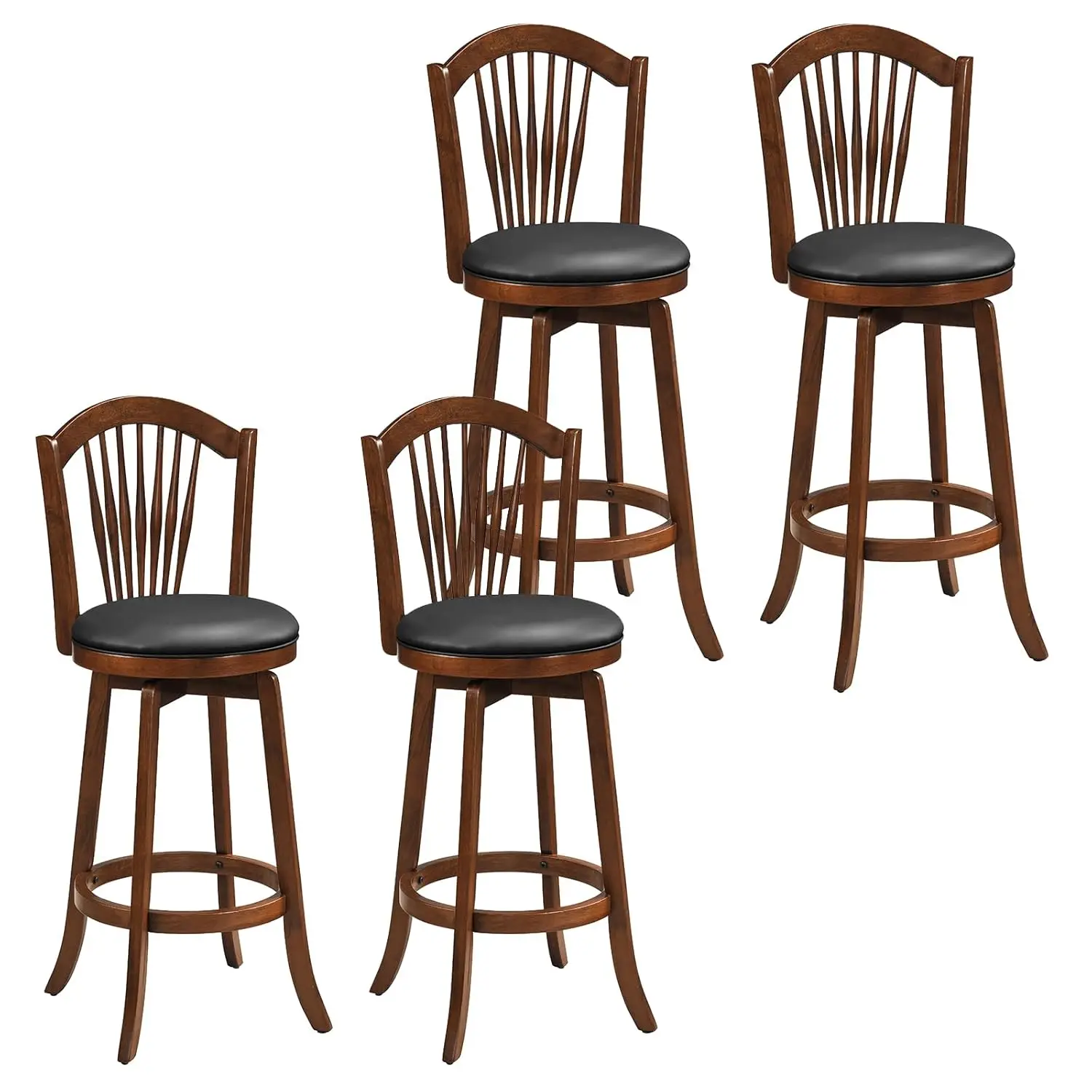 Swivel Bar Stools Set of 4, 31 Inch Bar Height Chairs with Backrests and Wood Frame, Upholstered Barstools for, Customized
Swivel Bar Stools Set of 4, 31 Inch Bar Height Chairs with Backrests and Wood Frame, Upholstered Barstools for, Customized