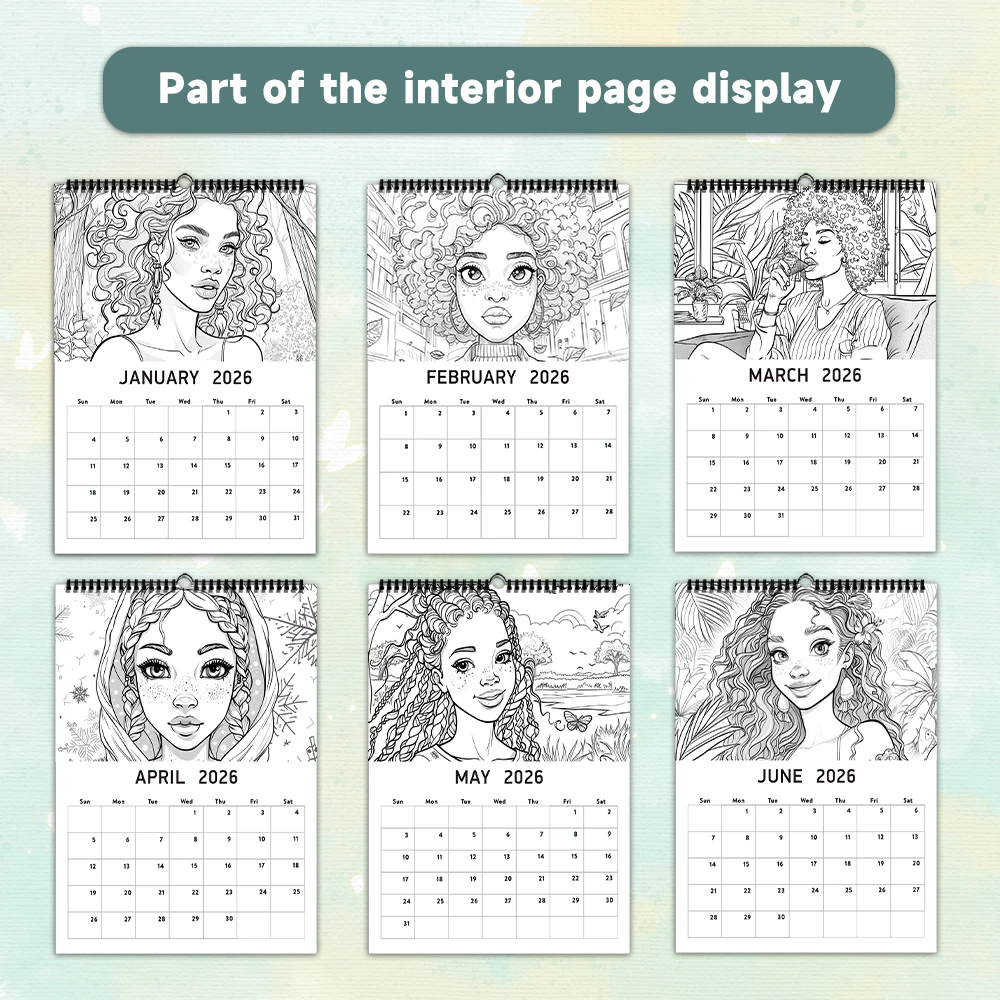 1 шт. 2026 подвесной календарь, черный женский календарь-раскраска, 12 красивых дизайнов, ежемесячные планы, идеальный подарок на день рождения, Рождество
1 шт. 2026 подвесной календарь, черный женский календарь-раскраска, 12 красивых дизайнов, ежемесячные планы, идеальный подарок на день рождения, Рождество