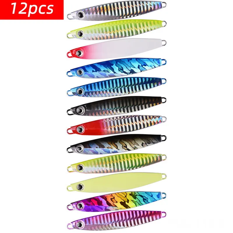 12PC Sinking Metal Spoon Lure 60g 80g Casting Jig Lures Jigging Slow Jigging Metal Jig Fishing Lure Saltwater Sea Fishing Tackle
12PC Sinking Metal Spoon Lure 60g 80g Casting Jig Lures Jigging Slow Jigging Metal Jig Fishing Lure Saltwater Sea Fishing Tackle