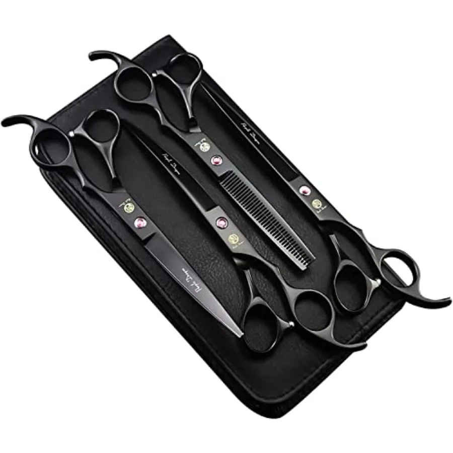 Professional 7.0 inch 4PCS Pet Grooming Scissors Kit Japan Premium Steel Straight Curved Thinning Blade Dog Hair Cutting Shears
Professional 7.0 inch 4PCS Pet Grooming Scissors Kit Japan Premium Steel Straight Curved Thinning Blade Dog Hair Cutting Shears