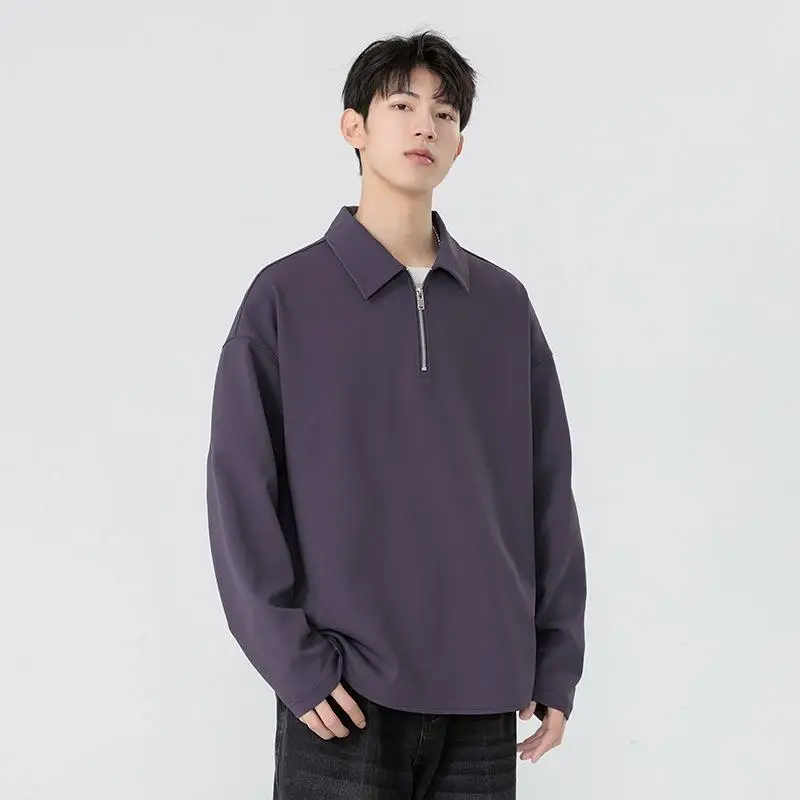 Long Sleeve Shirt Men's Loose Shoulder Style Simple Zipper Collar Top Trendy Brand Color Autumn Winter New Arrival
Long Sleeve Shirt Men's Loose Shoulder Style Simple Zipper Collar Top Trendy Brand Color Autumn Winter New Arrival