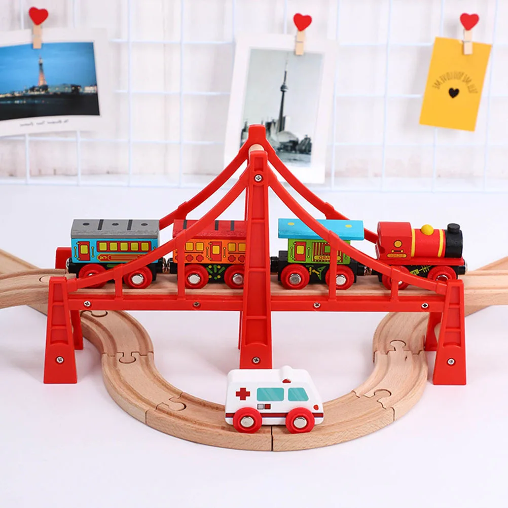 2Pcs Wooden Train Track Accessories Interlocking Double Suspension Bridges for Children Storytelling and Table Activities Set
2Pcs Wooden Train Track Accessories Interlocking Double Suspension Bridges for Children Storytelling and Table Activities Set