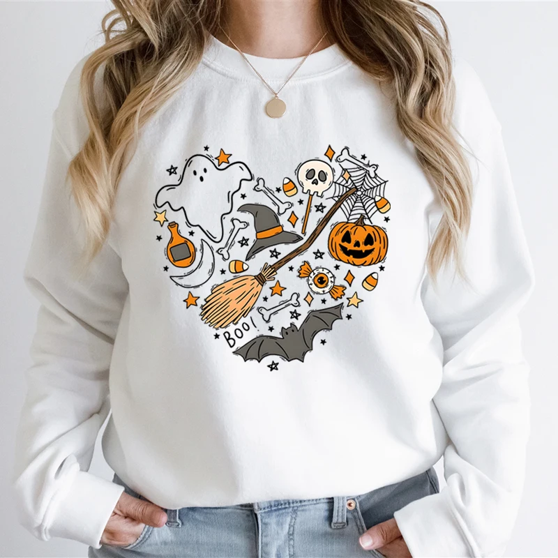 Fall Sweatshirt Women Heart Pumpkin Skeleton Ghost Print Halloween Gifts Sweatshirts Funny Halloween Pumpkin Women Sweatshirts
Fall Sweatshirt Women Heart Pumpkin Skeleton Ghost Print Halloween Gifts Sweatshirts Funny Halloween Pumpkin Women Sweatshirts
