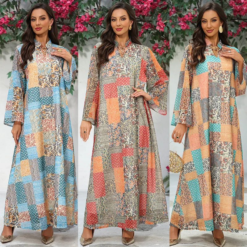 Muslim high-quality printed dress, new printed women's clothing, luxurious, fashionable, elegant, versatile long skirt
Muslim high-quality printed dress, new printed women's clothing, luxurious, fashionable, elegant, versatile long skirt